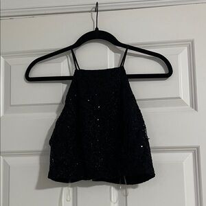 Women’s Stylish Black Sequin Tank Top